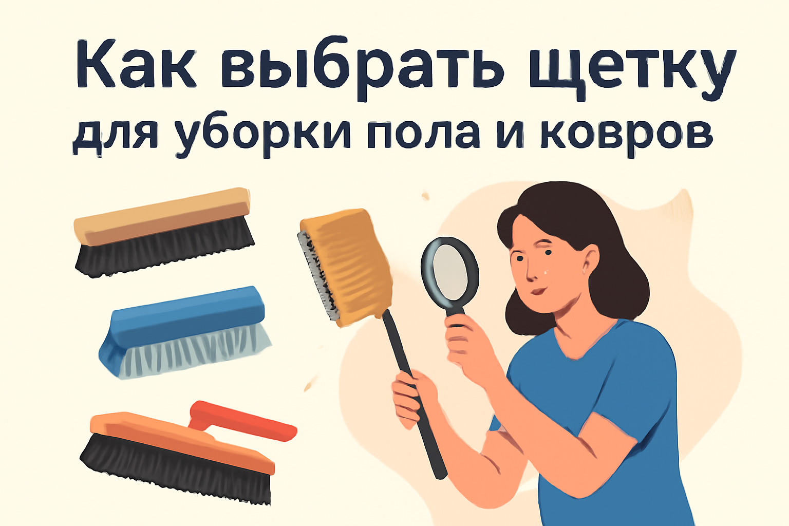 Как выбрать щетку для уборки пола и ковров